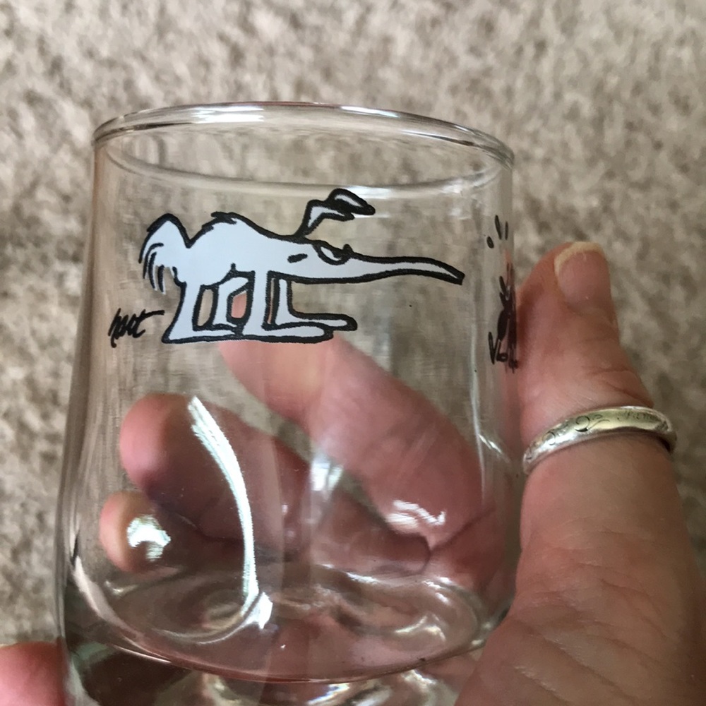 6 vintage BC comics Anteater Zot and ants glasses by Johnny Hart EUC